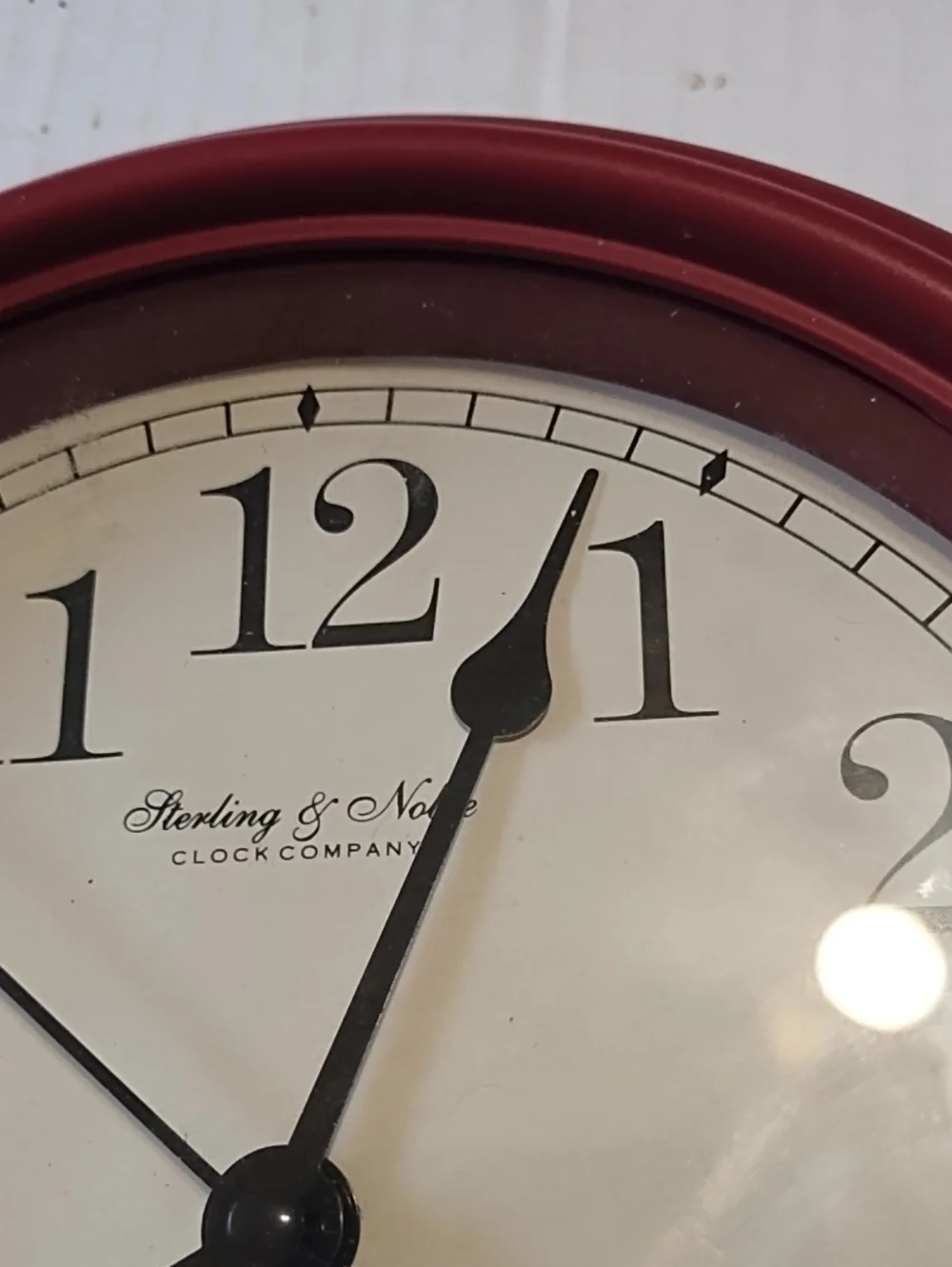 Red Wall Clock - Classic Round Home Decor